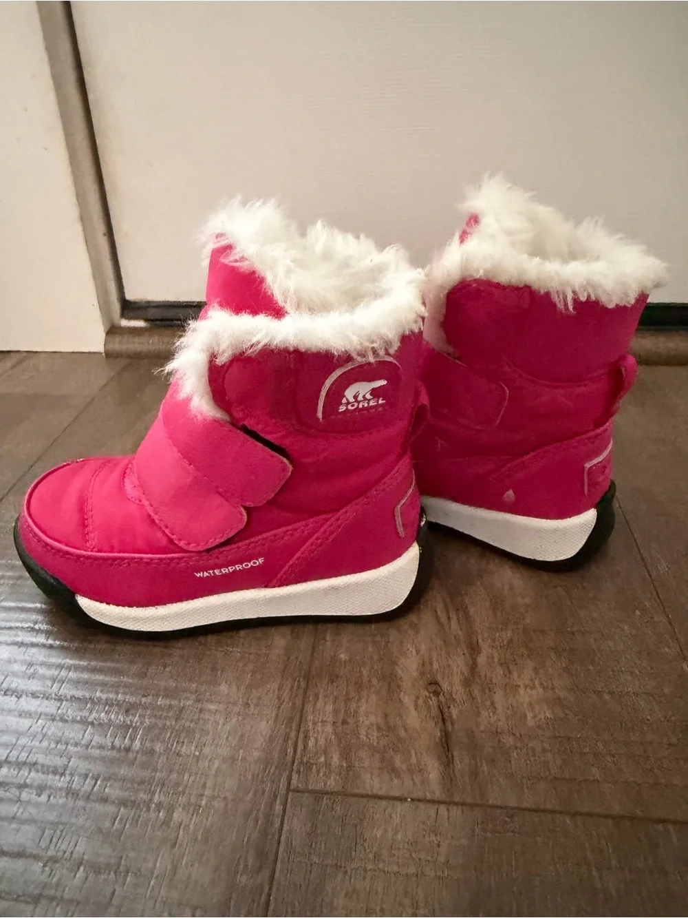 SOREL Kids Waterproof Pink Winter Boots with Faux Fur